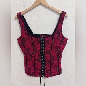 Royal bones lace corset top